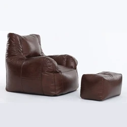 Europe style modern leather material kids adult used bean bag sofa