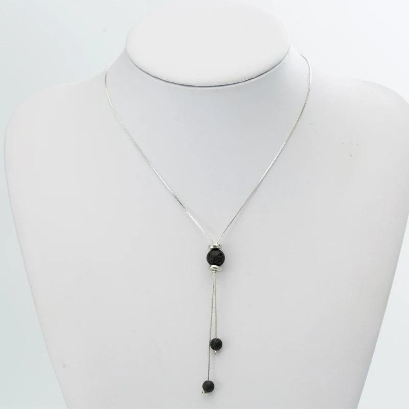 Aromatherapy Necklace Silver Plated 