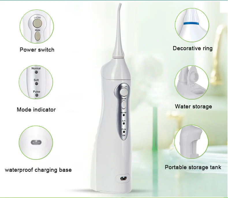 2025 OEM Electric Toothbrush with Water Flosser Waterproof Dental Oral Irrigation Water Pick Cordless Wireless Charging 2 in 1