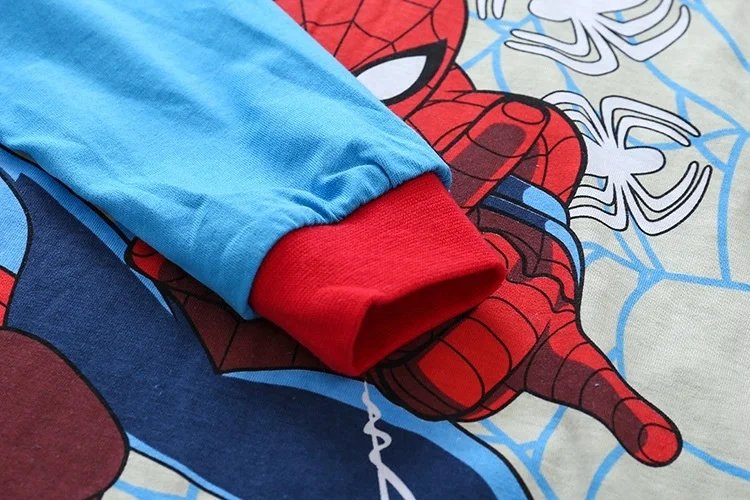 Высококачественный хлопковый пижамный комплект для мальчиков с мультяшным рисунком оптом