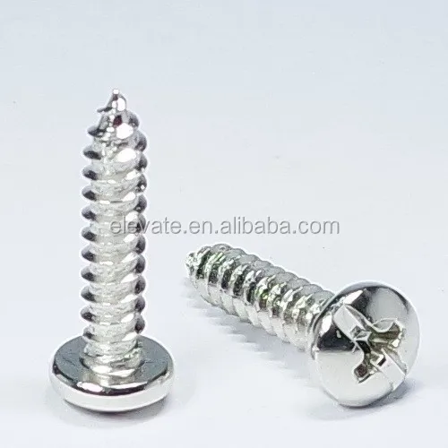 Pan Head Phillip/slotted Drive Type-ab Thread Nickel Plated Self ...