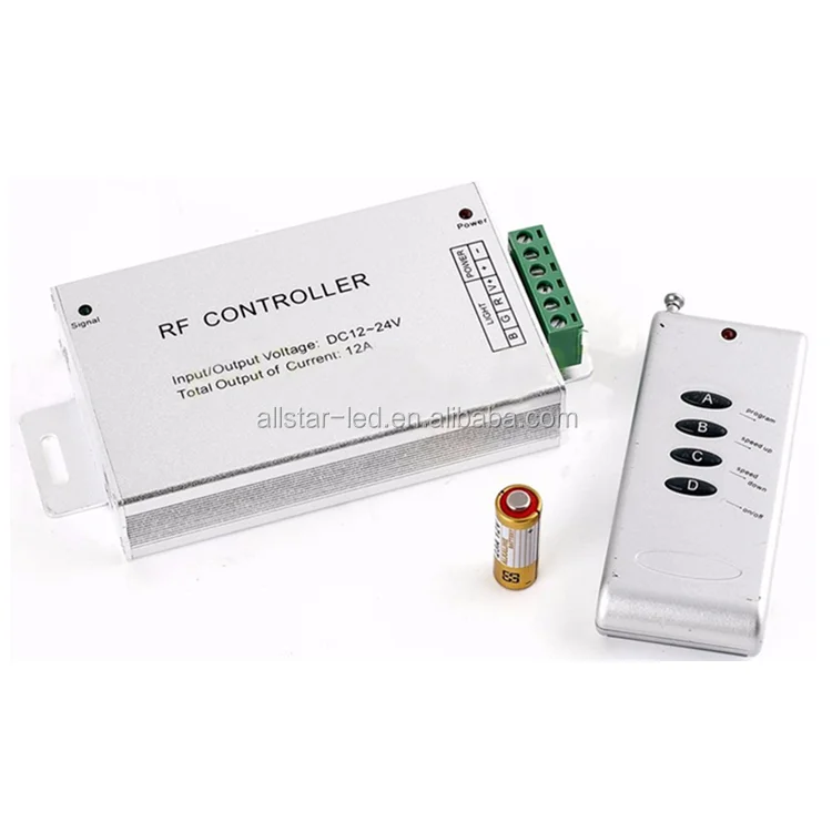CE ROHS Led Strip Controller Wireless 12A RF RGB Remote 4Keys Controller for 5050 3528 LED Strip Light