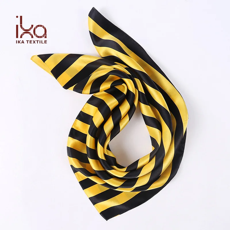 black and yellow striped scarf