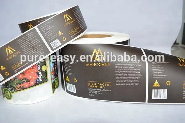 Best Design Gloss Lamination Custom Vinyl Stickers Print Label for Hair Products