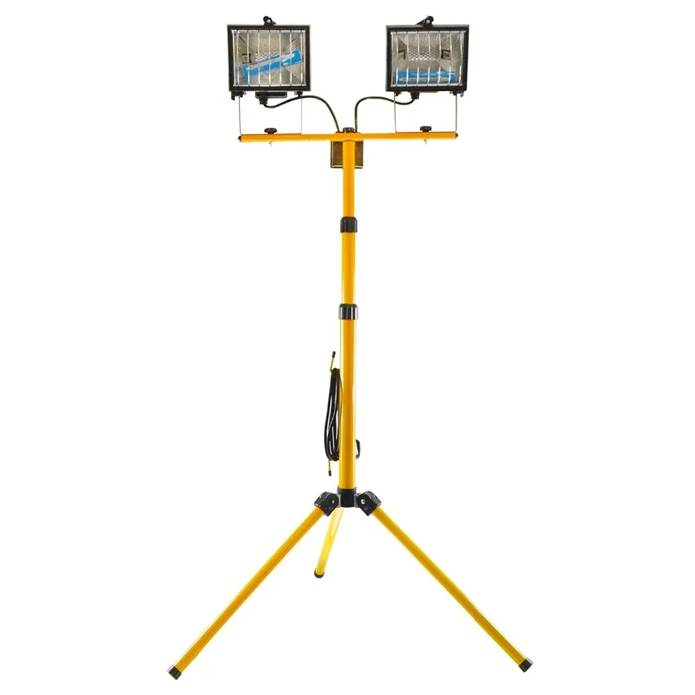 jobsmart twin halogen work light with tripod