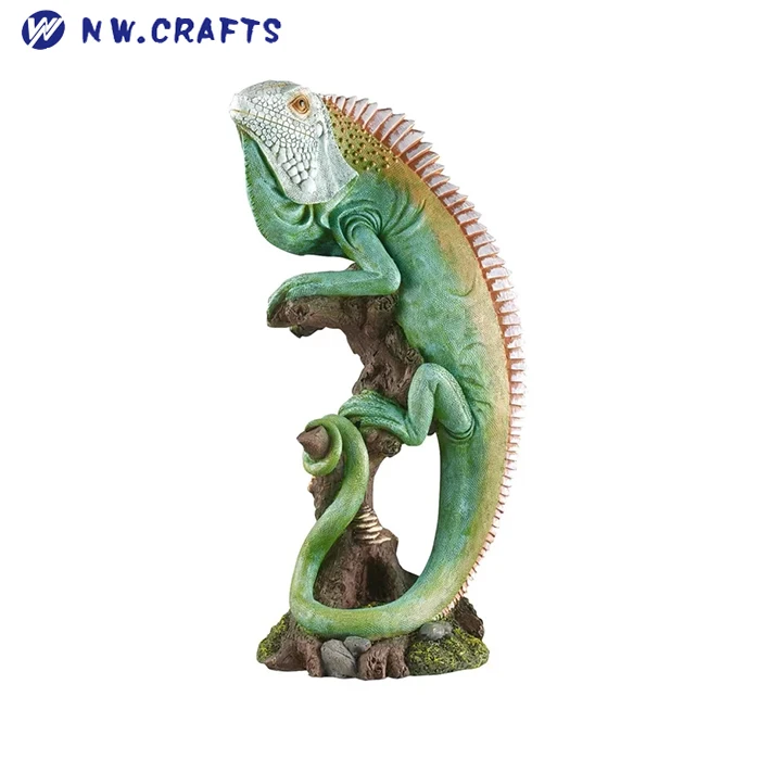 Custom Colorful Resin Horned Toad Lizard,Iguana,Tropical Gecko,Chameleon Statue Polyresin Reptile Figurines
