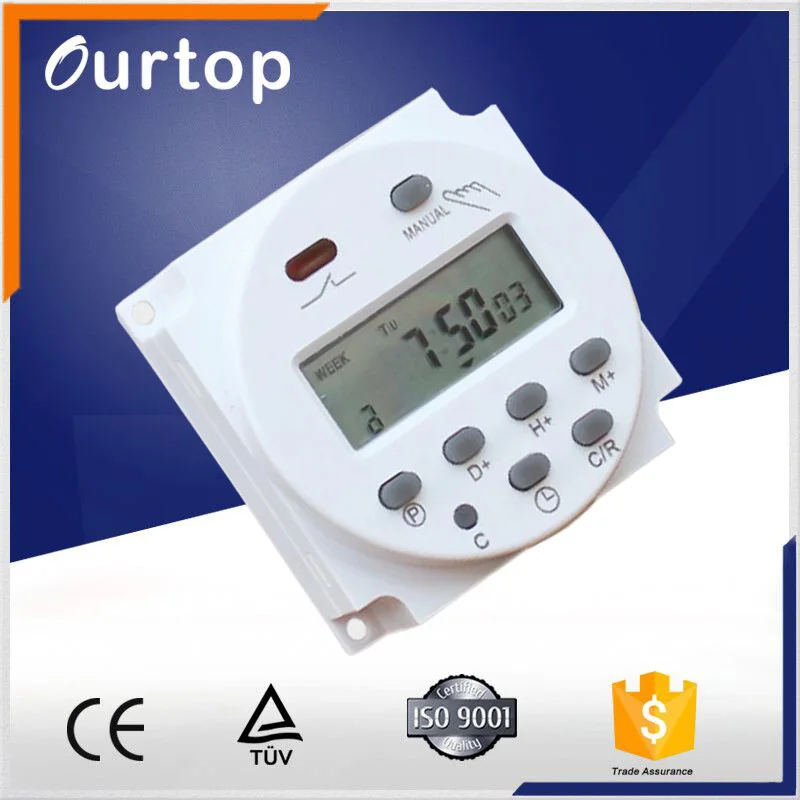 Digital LCD Programmable Timer Switch CN101A 16A SPST Weekly