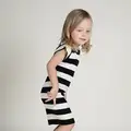 2016 Spring Summer Children Clothing Baby Girls Cotton Dress Rainbow Knitted sweater Kids Girs Dresses girls