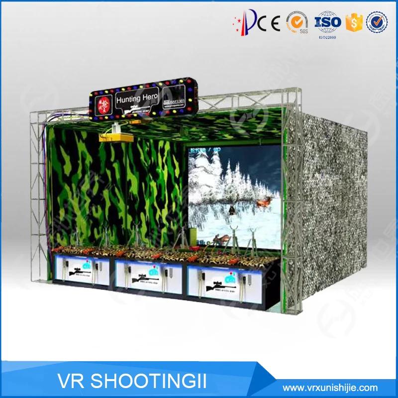 Игровой автомат виртуальной реальности с 4 игроками, 3D Сумасшедший симулятор для охоты, симулятор виртуальной реальности для охоты, игра для стрельбы