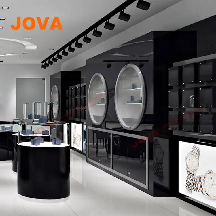 Luxury Watch Display Decoration Showcase Glass Watch Showroom Interior Design