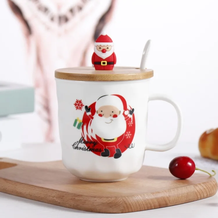 Christmas Gift Ceramic Animal Cup Santa Claus Elk Couple Water Glass  Snowman Penguin Creative Caribou Cartoon Mug 3D - AliExpress