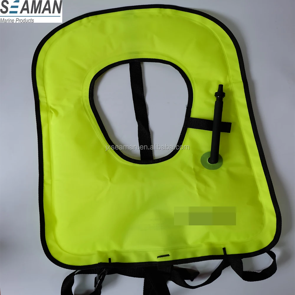 Неоново-желтый надувной жилет для подводного плавания куртка для подводного плавания бесплатная куртка для защиты дайвинга для подводного плавания весло и плавания