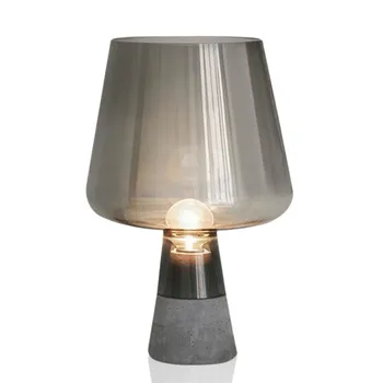 Modernism Decorative Cement Base Wine Glass Shape Table Lamp for Restaurant