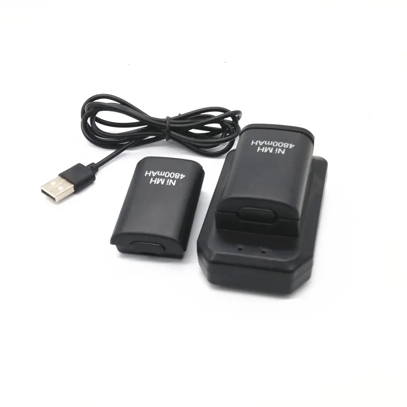 4800mah Ni-mh Rechargeable Battery Pack Kit With Usb Charging Charger Cable  For Xbox 360 Black White - Buy 4800mah Ni-mh Rechargeable Battery,Usb 