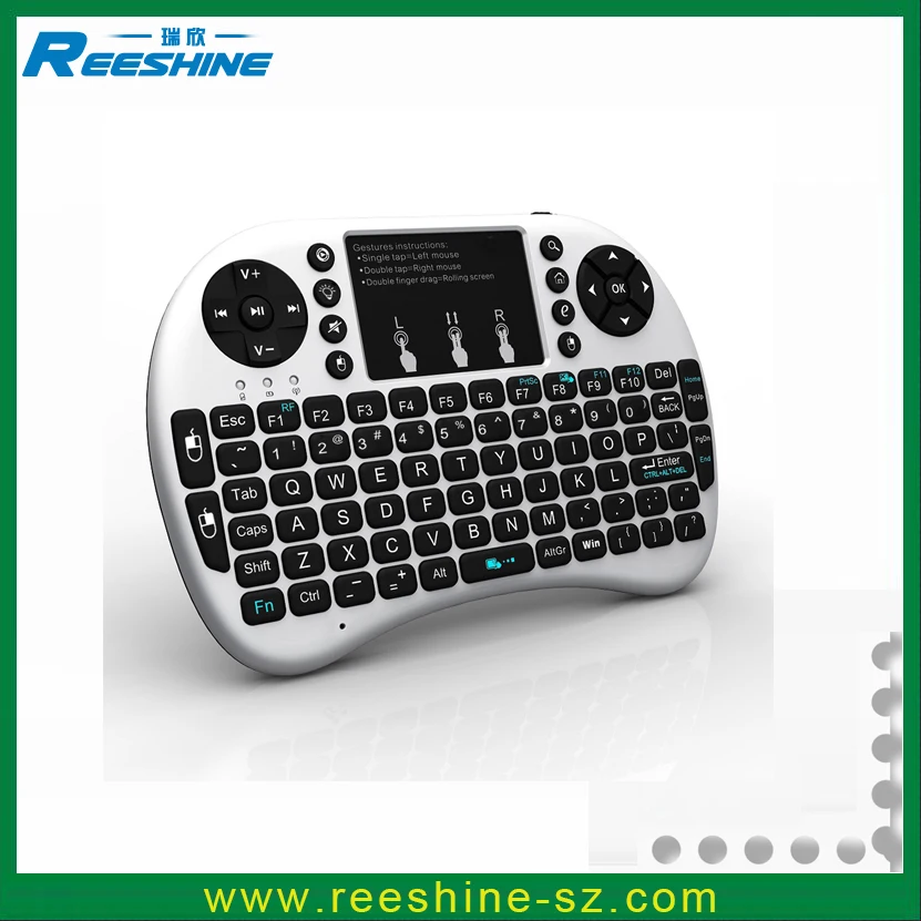 
Беспроводная мини-клавиатура Rii i8 + 2,4G с подсветкой и тачпадом 