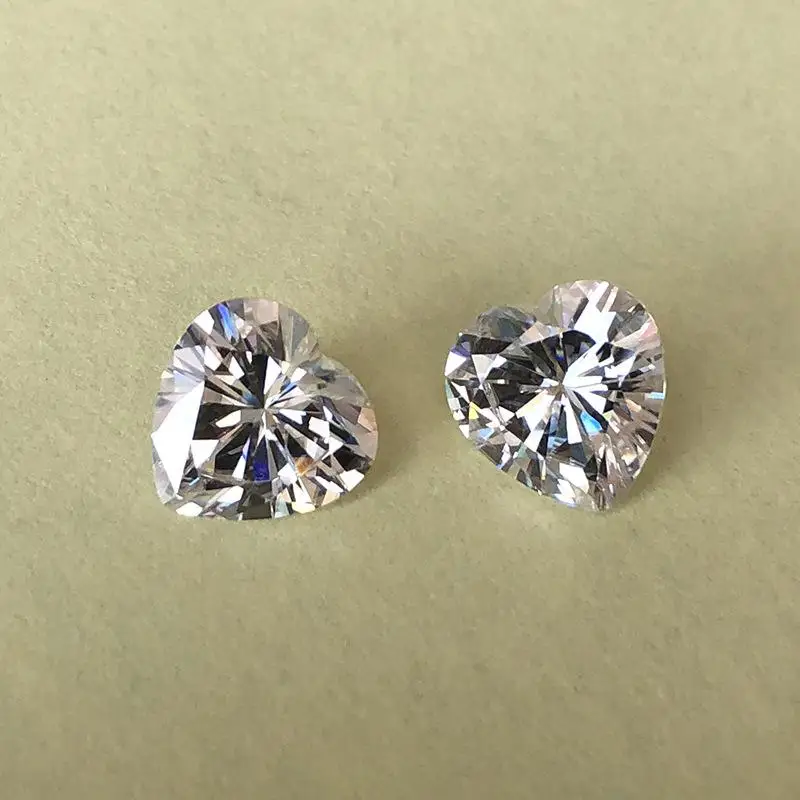 Synthetic heart shape loose moissanite diamond gemstone for watch decoration