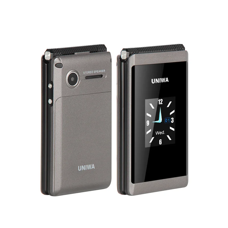 UNIWA X28 2G SOS Function Old Man China Keypad Flip Mobile Phone