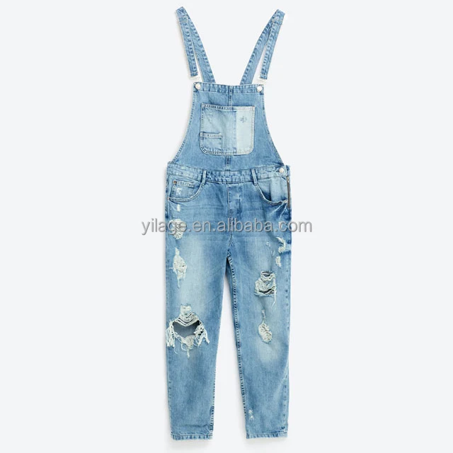 slim denim dungarees