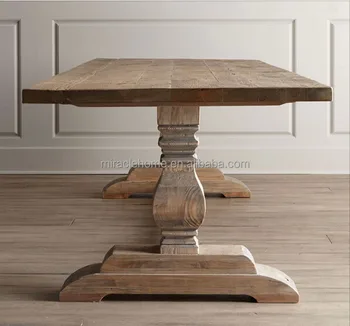 French country dining table solid oak wooden vintage farm table