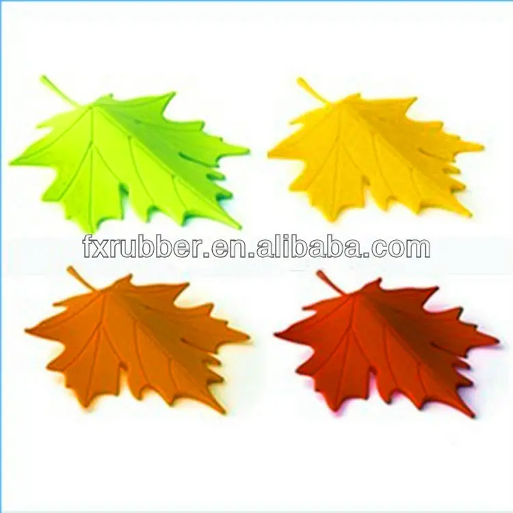 Hot sale!! Artificial Maple leaf decorative silicone rubber door stopper