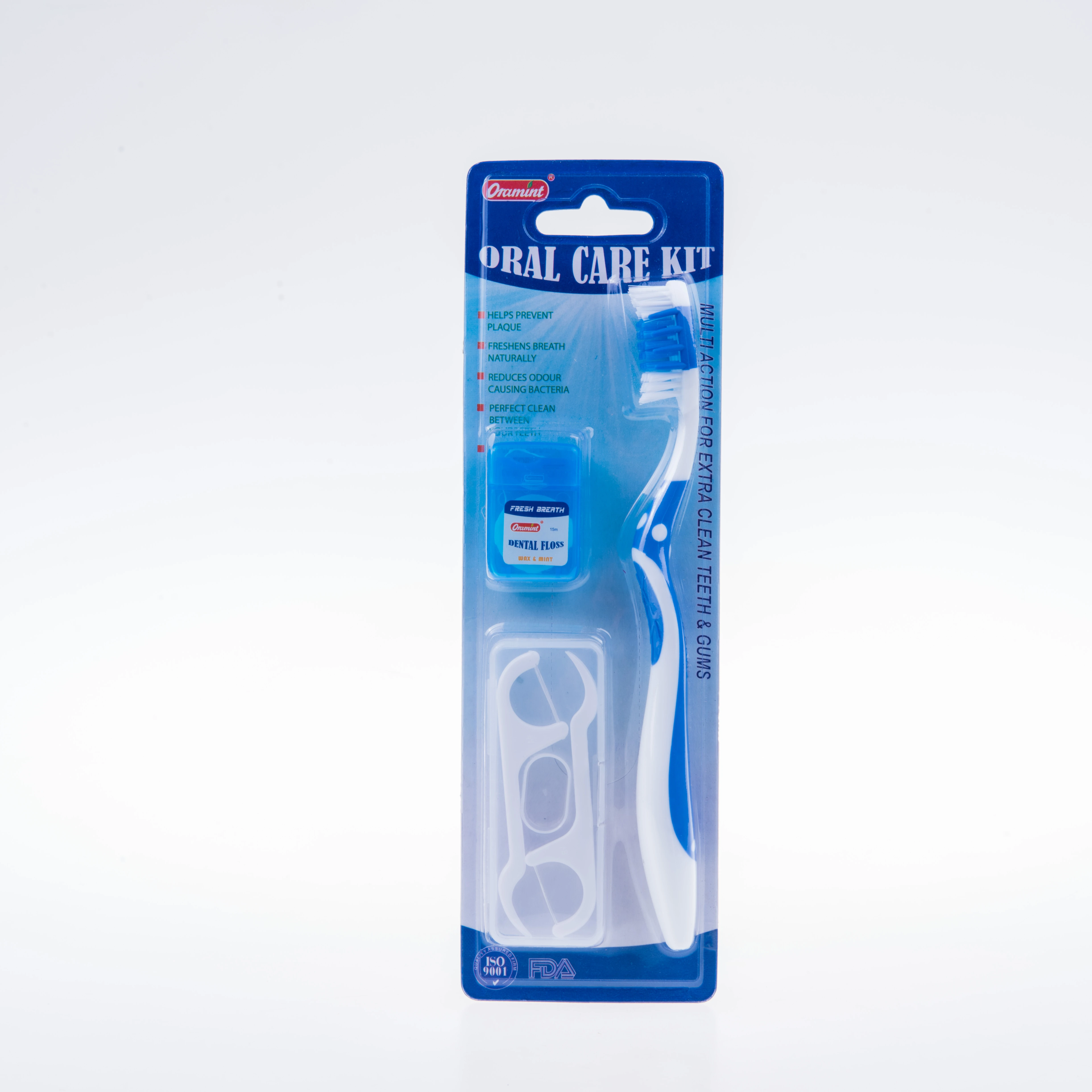 Kit de cuidado bucal aprobado, cepillo de dientes para adultos, kit de cuidado de hilo dental
