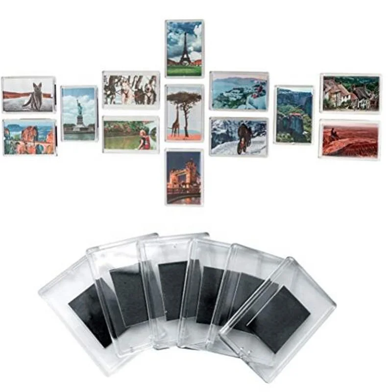 QUALITY PREMIUM CLEAR ACRYLIC BLANK FRIDGE MAGNETS PHOTO FRAME DIFFERENT SIZES 