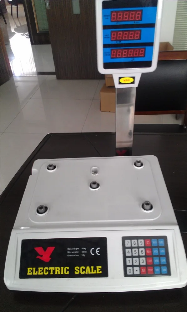 50kg Supermarket Goods Scale Digital Weighing Scale Vegetable And Fruit ...