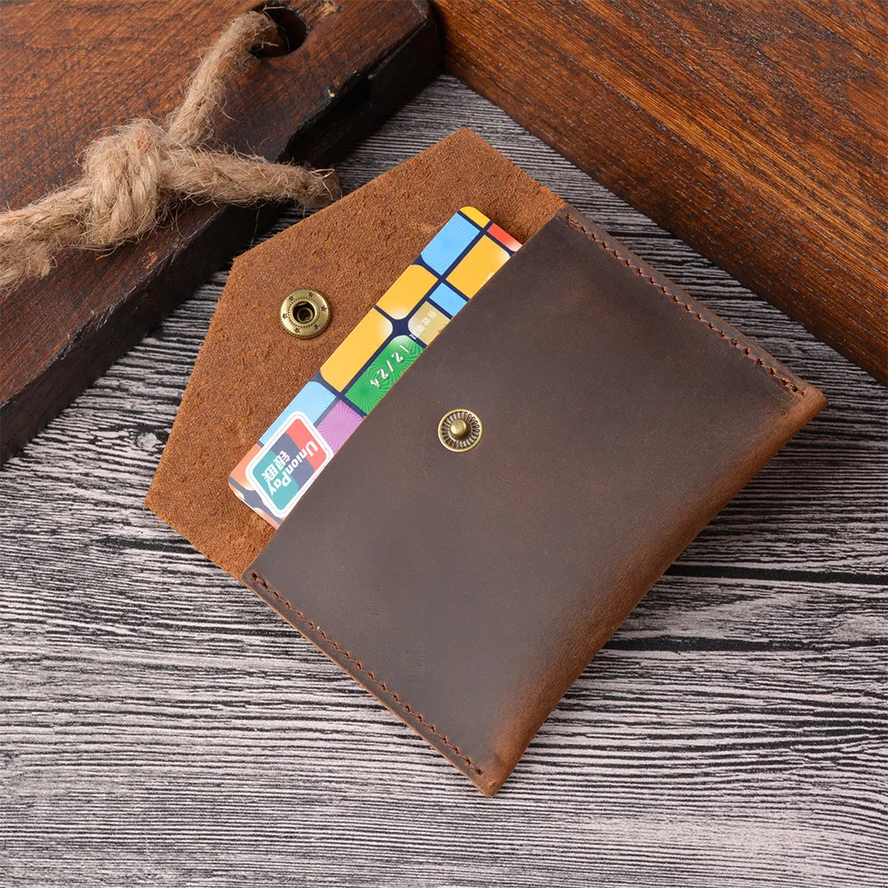Crazy Horse Genuine Leather Vintage Wallet | DIY Handmade