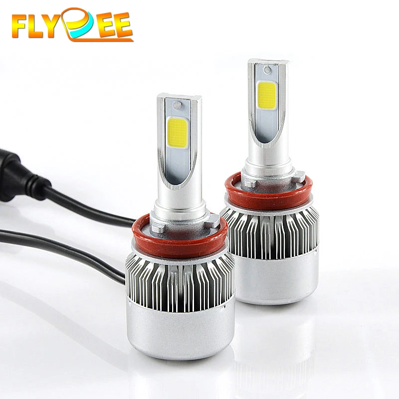 C6 Cob Chip Led Headlight Without Changing Wireless H13 12v 36w H4 H1 9004 9012 C6 Led Headlight Cob Famous Cars Taxi Lamp