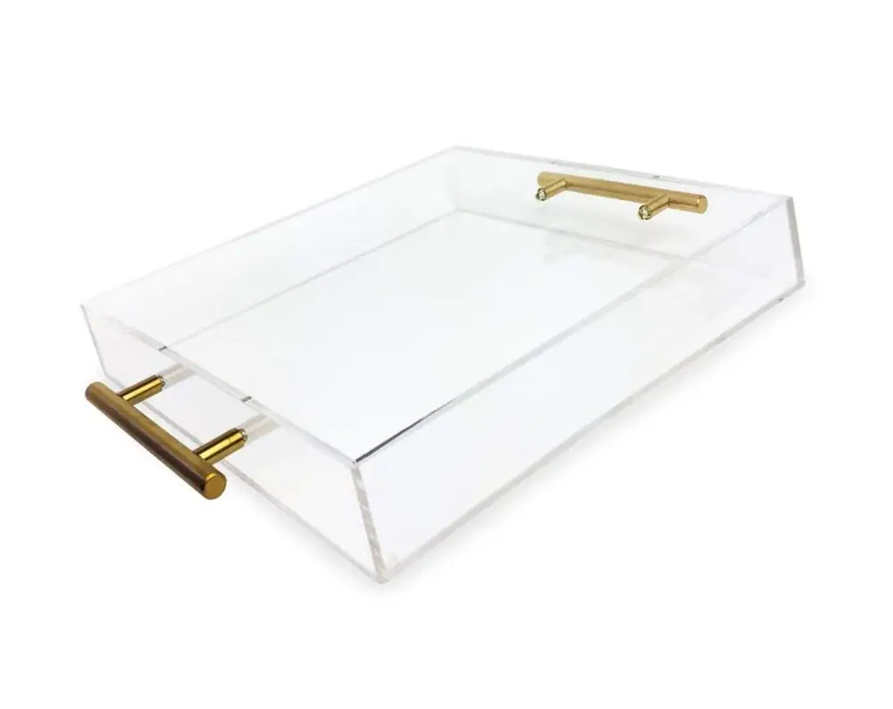 15x15 Factory Clear Acrylic Tray with Handle