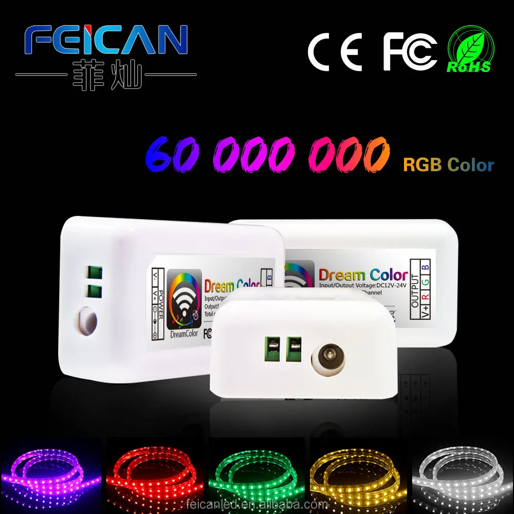 High Quality Led Rgb Wifi Controller Set Bluetooth Music Voice Control Strip Lights With Microphone