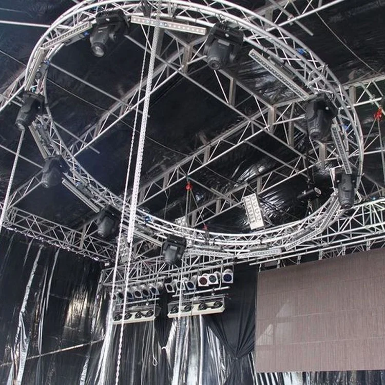 Aluminum Rotating Lighting Circle Display Truss Curve Truss  for bar DJ Booth Lighting Show