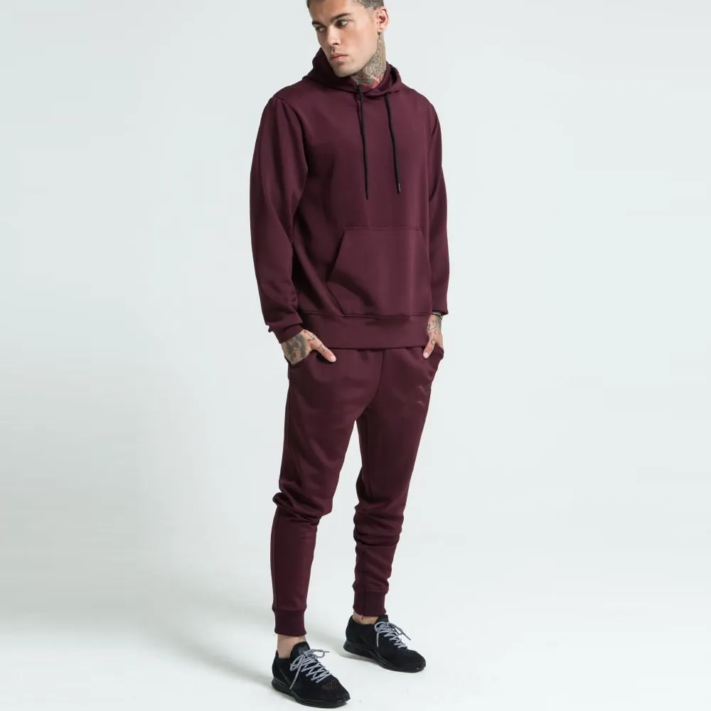 Adidas Velour Hoodie Maroon