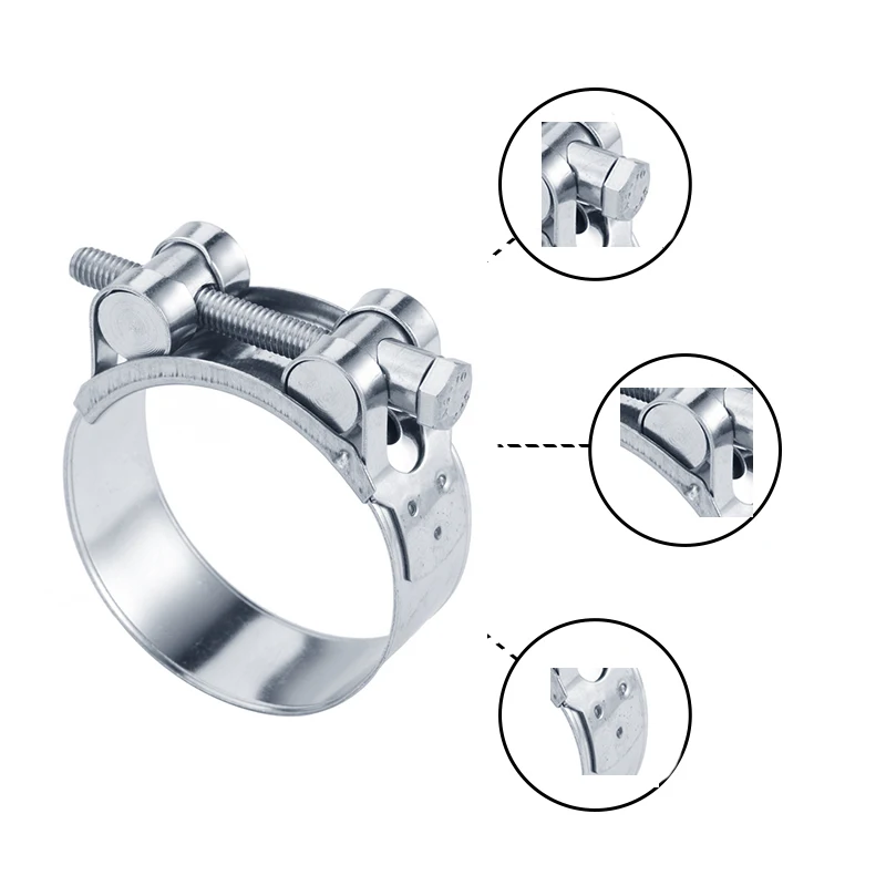 T Bolt Stainless Steel Galvanized Steel Adjustable High Pressure Heavy Duty ISO9001:2008 Certified Hose Clamp Inch Perpetual