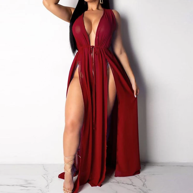 slit beach dress
