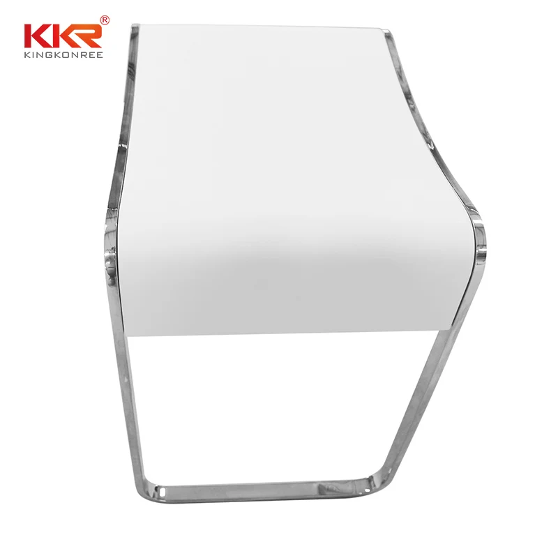 KKR Acrylic Solid Surface Bath Stool Resin Stone White Bathroom Stools