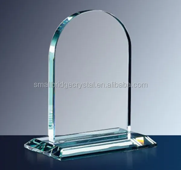 Square Jade glass trophy for souvenir gift