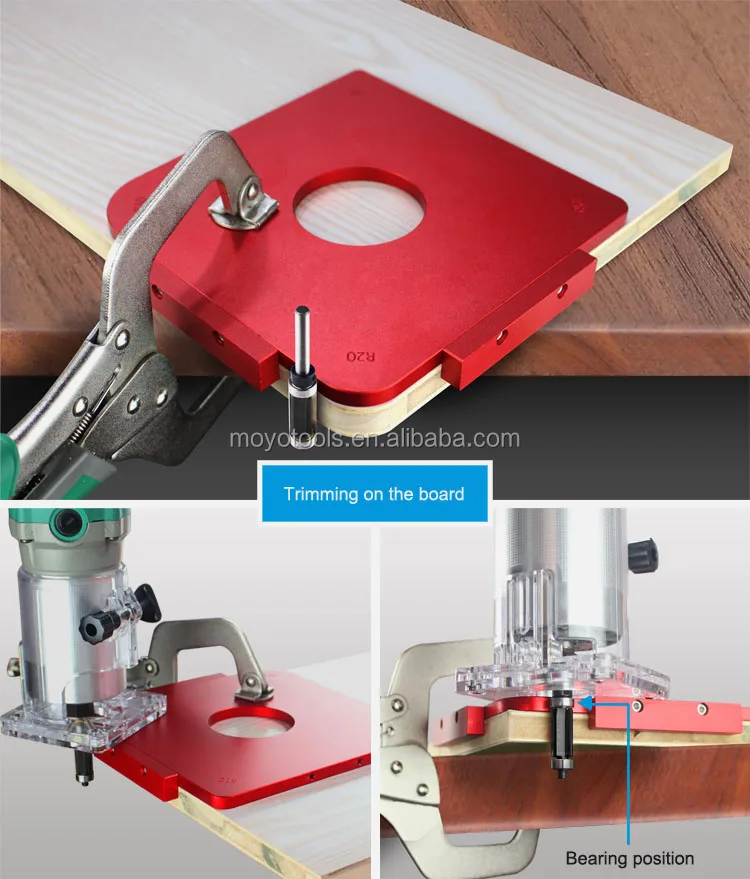thumbnail image 2 of 2Pcs Corner Radius Quick‑Jig Template Semicircle Positioning Trimming Tool For Woodworking 2 of 14