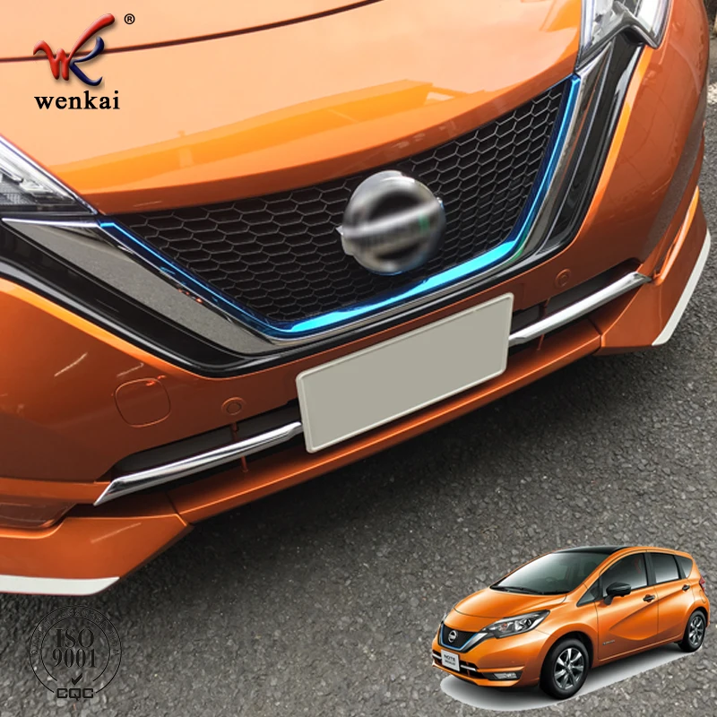 Nissan Note 2017-2019 ABS Chrome Front Grille Trim Covers - 2 Pcs