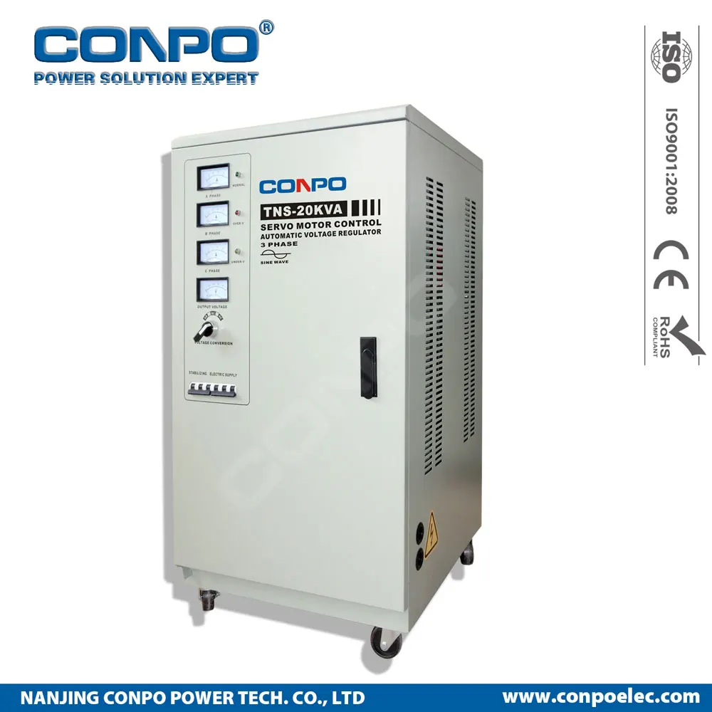 TNS-60KVA трехфазный Серводвигатель-Тип Автоматический регулятор напряжения переменного тока стабилизатор AVR камеры de voltaje