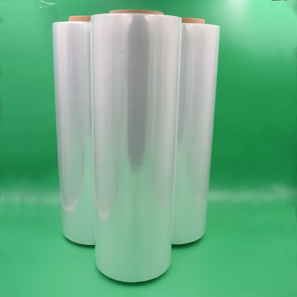 China Recycle LLDPE Stretch Film Machine 50cm Width Glossy Moisture Proof Packaging Film with Customizable Logo