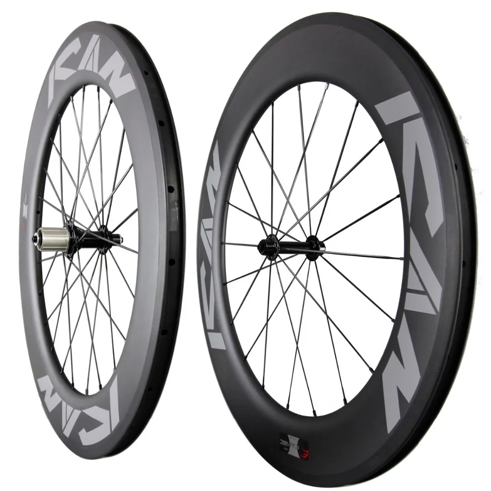 ロードバイク カーボンホイール  Bitexハブ チューブラー 86mmクリンチャー幅27mm Bitex R13ハブロードバイクカーボン