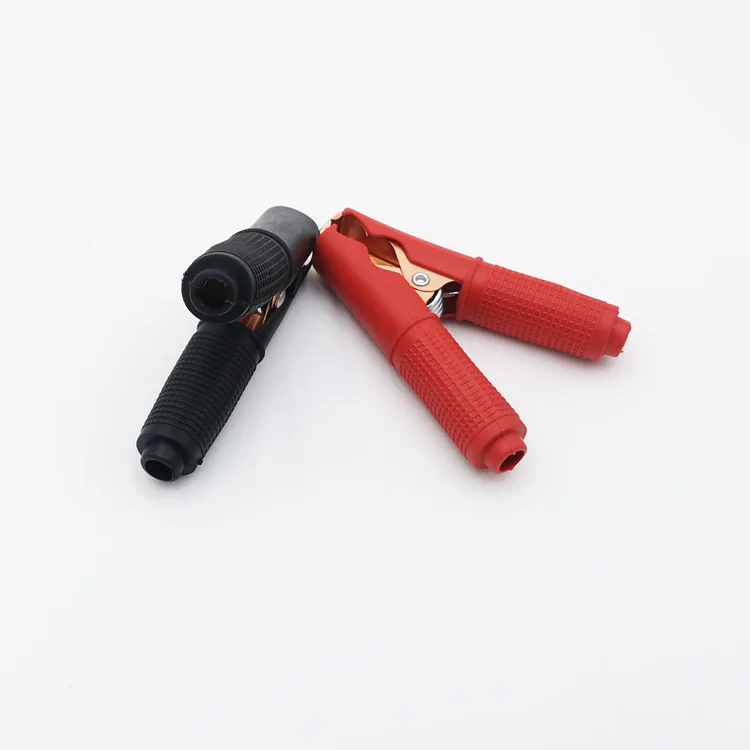 Зажим типа «крокодил», электрические зажимы типа «крокодил» для зарядки аккумулятора, пластина зарядного устройства с утолщенной трубкой из красной меди