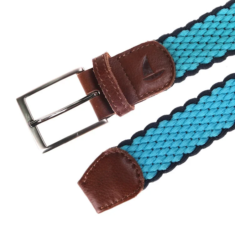 Wholesale High Quality Men Stretch Braided Waistband Elastic Waist Belt