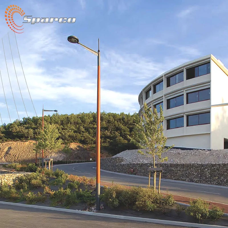 Sparco Wholesale Stainless Steel Single Arm Tapered Sport Lighting Pole