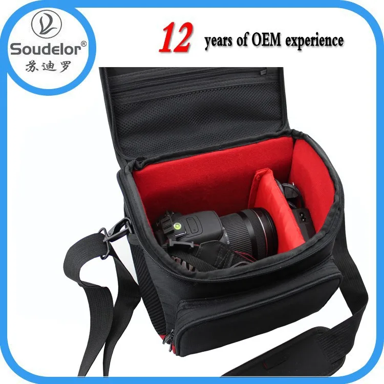 Нейлон регулируемый раздел цифровых dslr сумка скрытая камера