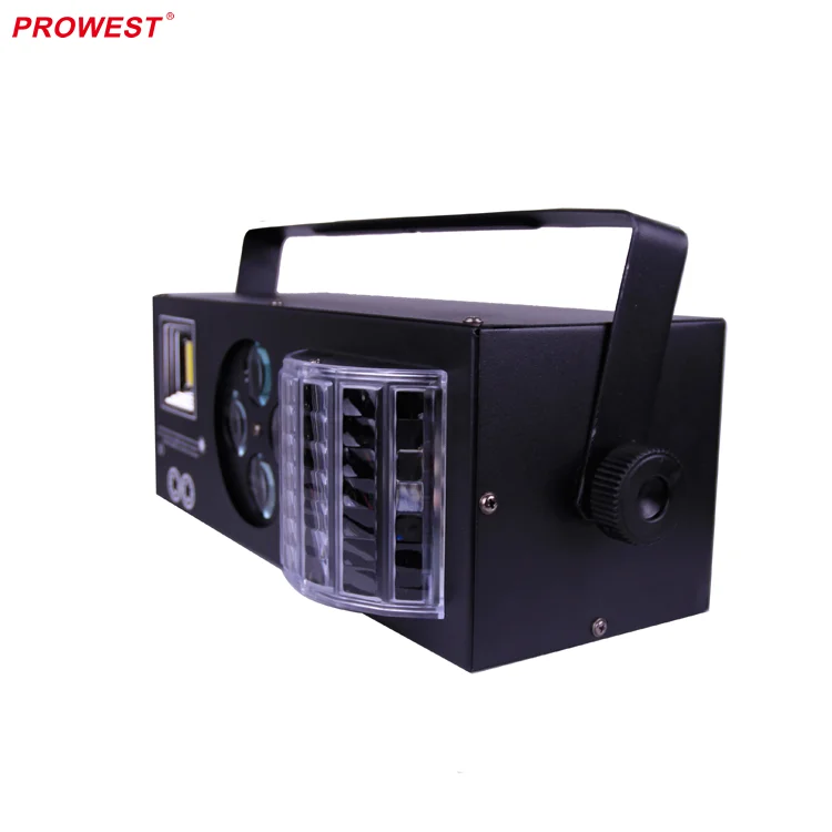 RGB LED Laser Strobe Derby and Gobo FX 4in1 Effect Boom Box Stage Lighting
