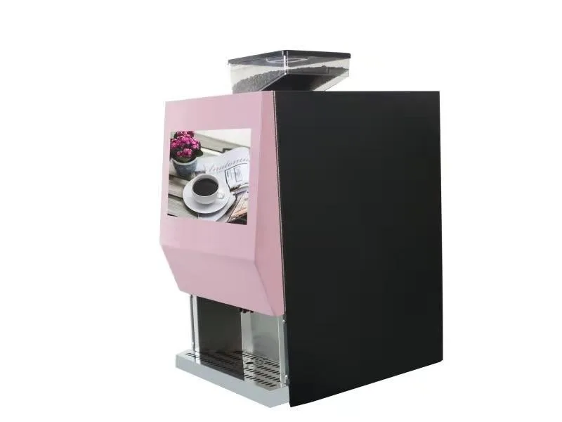 Бесконтактный автомат по продаже свежего кофе JK90 с корпусом из углеродистой стали и закаленным стеклом, насос для воды/водопроводной воды, QR-код Google Pay