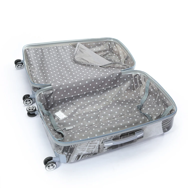 Фабрика OEM и ODM принт 20 24 28 дюймов чемодан 4 Спиннер 360 градусов колеса жесткий 3 предмета в комплекте, из АБС-пластика багажных чемоданов на колесиках PC