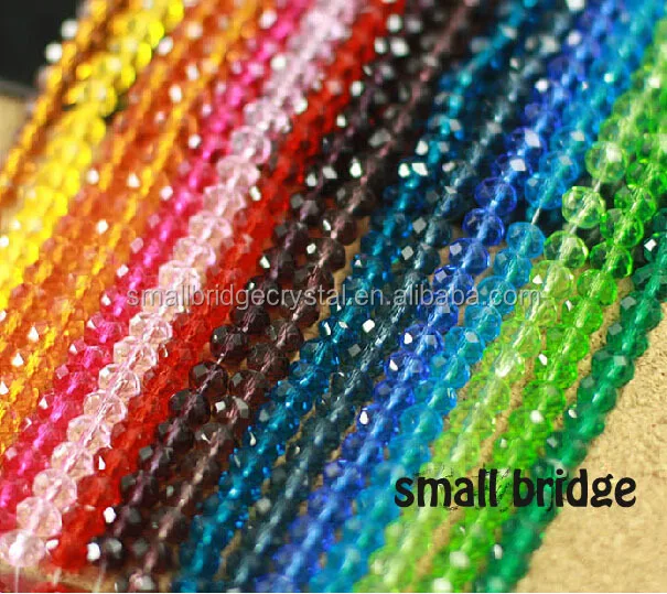 wholesale rondelle crystal glass beads in
